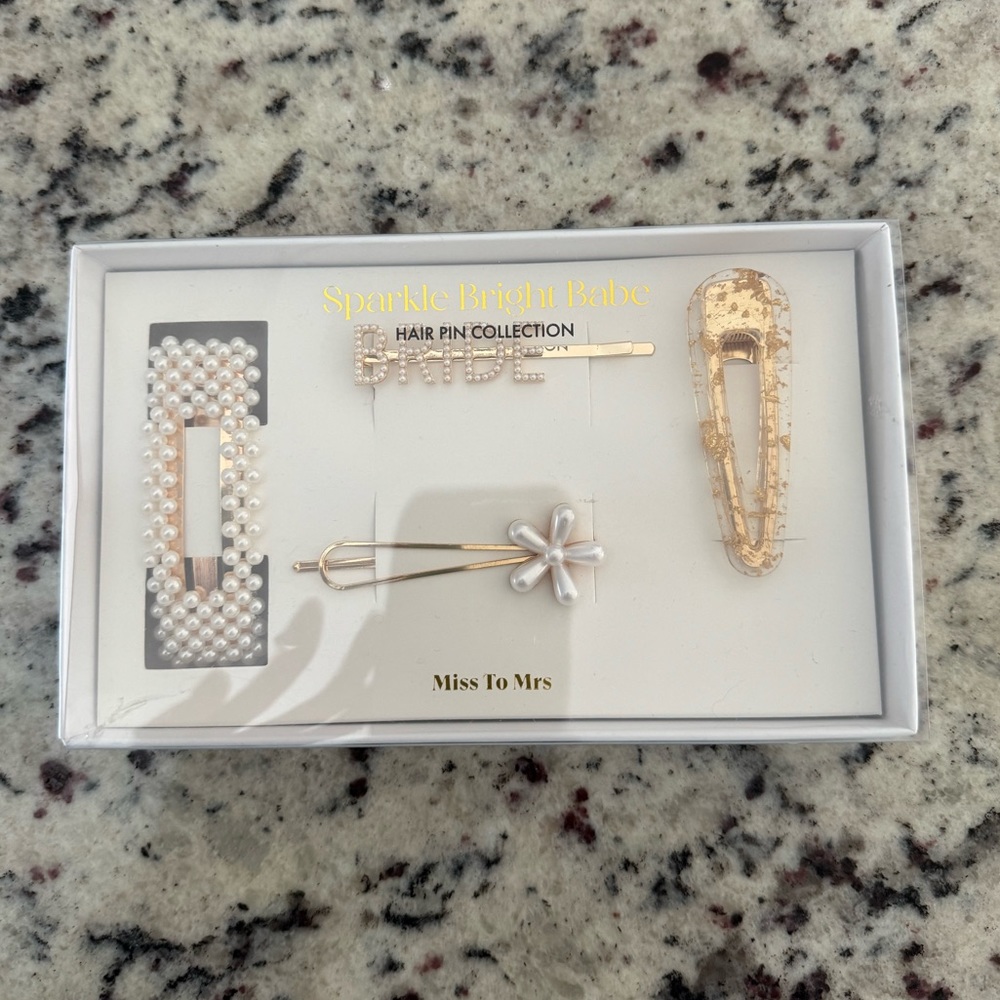Faux Pearl Bridal Hair Clips